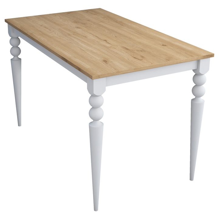 Jedálenský stôl JAR svetlý orech/biela 1