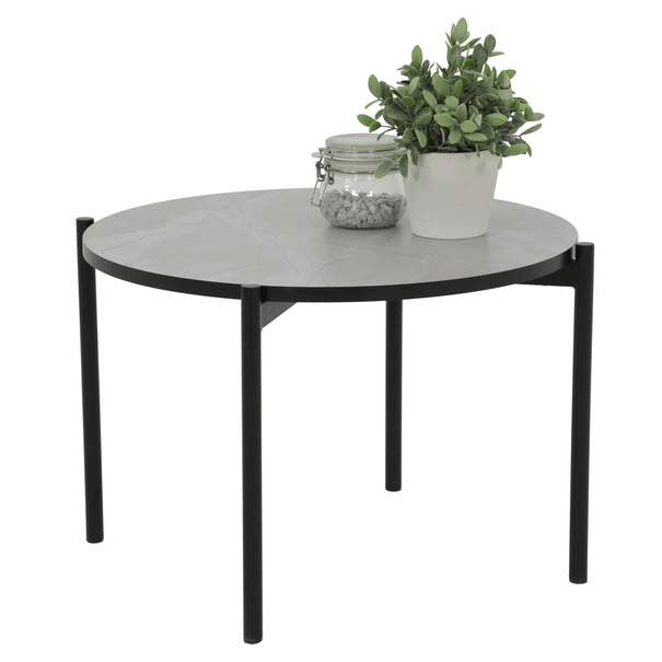 Konferenčný stolík JAREN mramor/čierna 1