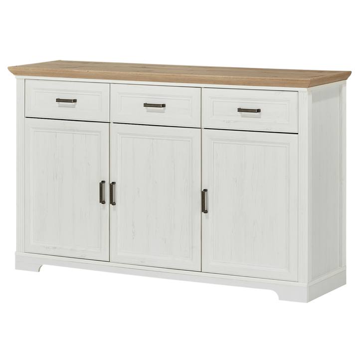 Komoda JASMIN 5 pínia svetlá/dub artisan 1