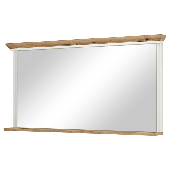 Zrkadlo JASMIN pínia svetlá/dub artisan, šírka 142 cm, 1