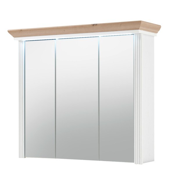 Zrkadlová skrinka JASMIN pínia svetlá/dub artisan 1