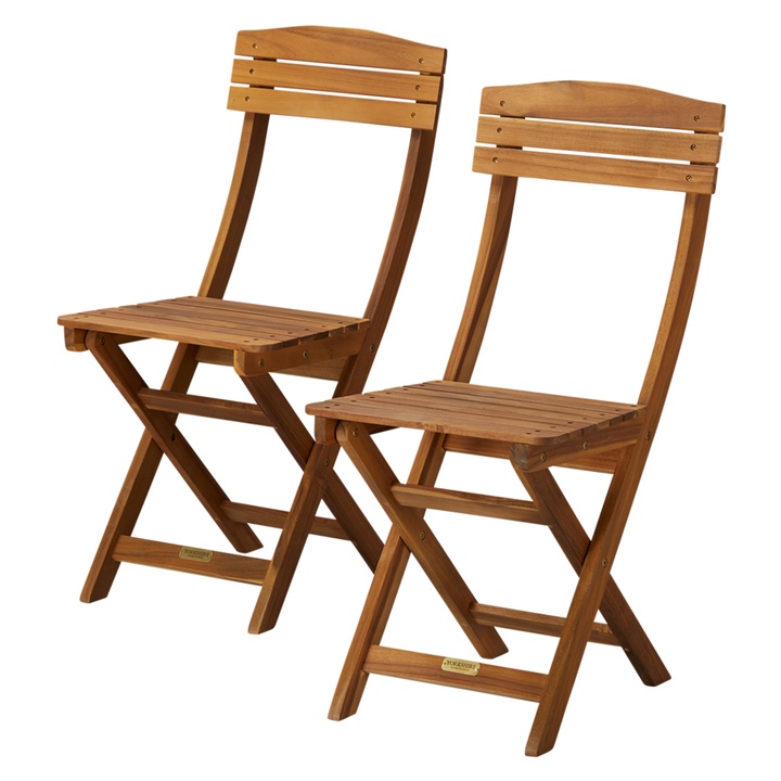 Záhradná stolička JAVA akácia/teak, sada 2 ks 1