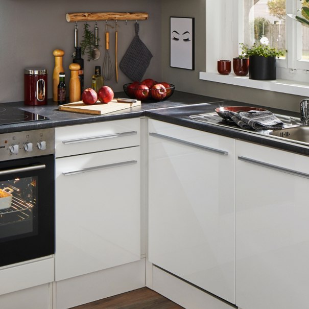 Spodná skrinka JAZZ 8 biela vysoký lesk/čierna 1