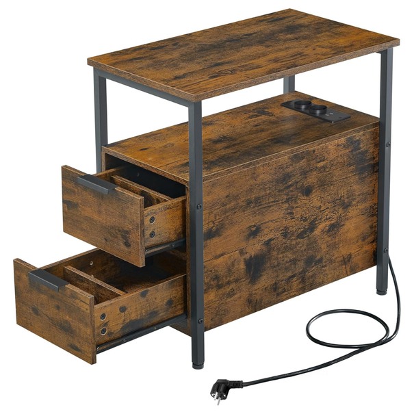 Odkladací stolík JOB 3 hnedá/čierna 1