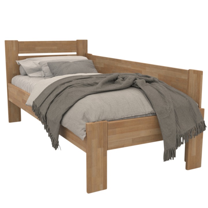 Rohová posteľ JOHANA buk/pravá, 90x200 cm 1