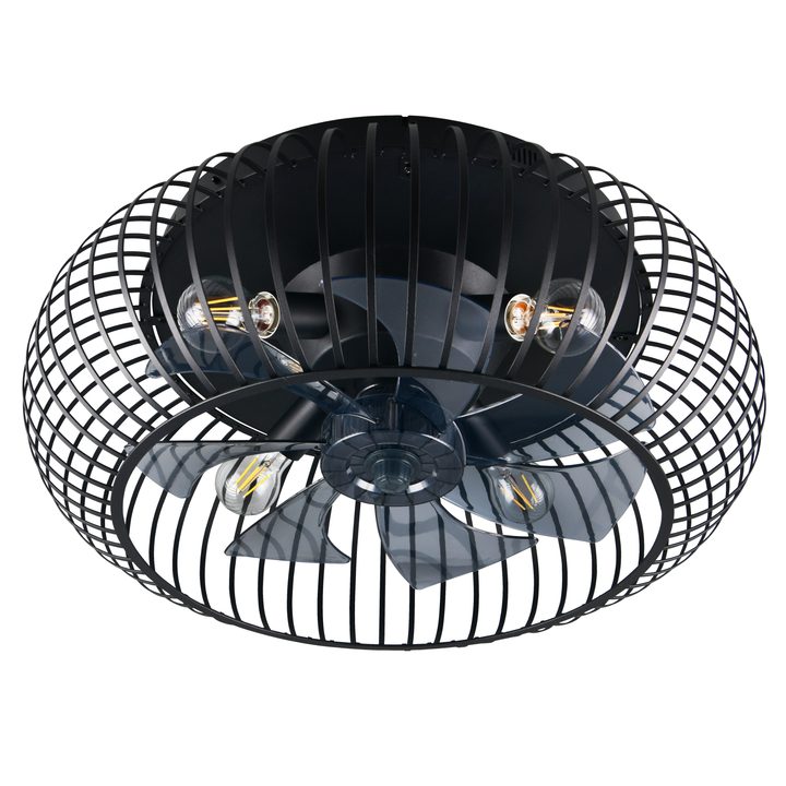 Stropné svietidlo s ventilátorom JOHANNA čierna 1