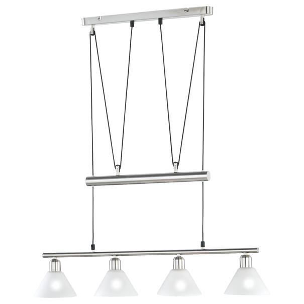 Závesné svietidlo JOJO matný nikel/opálové sklo, šírka 80 cm 1