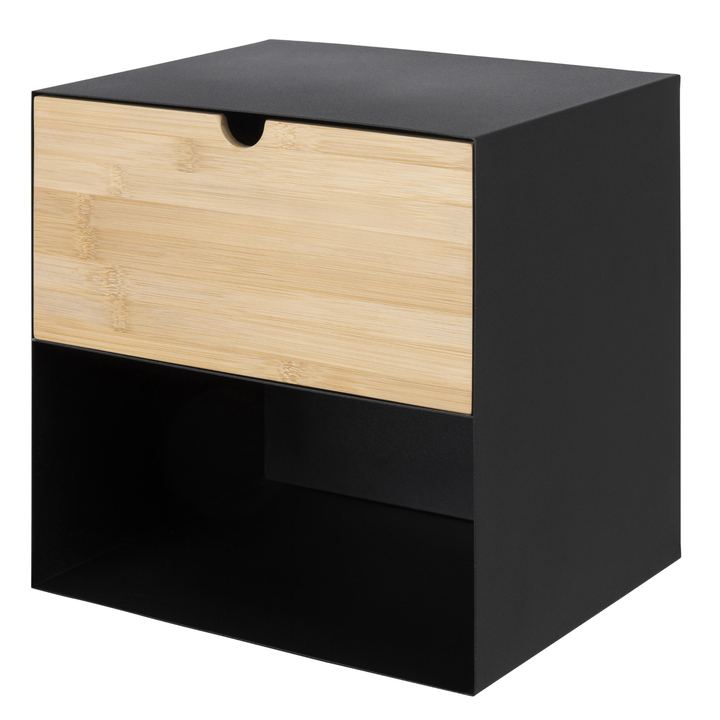 Nočný stolík JOLIET prírodná/čierna 1