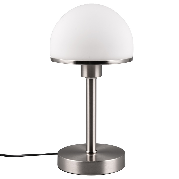 Stolná lampa JOOST II matný nikel/biela 1