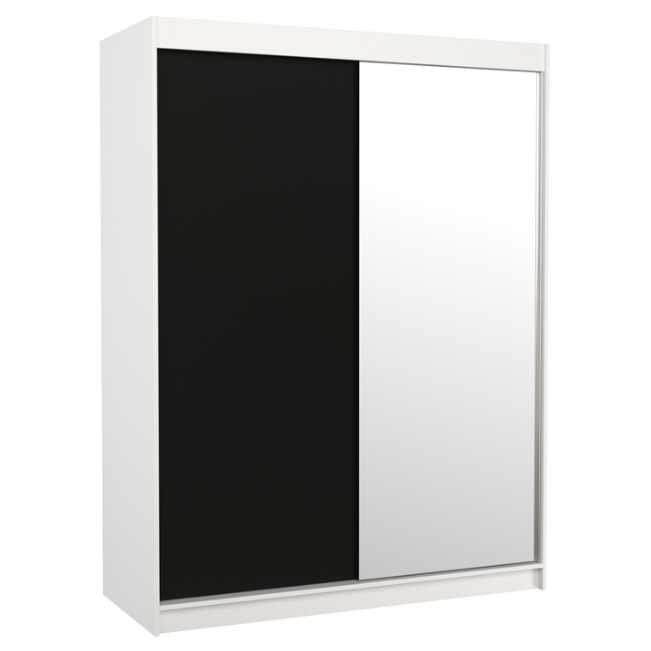 Šatníková skriňa JORN biela/čierna 1