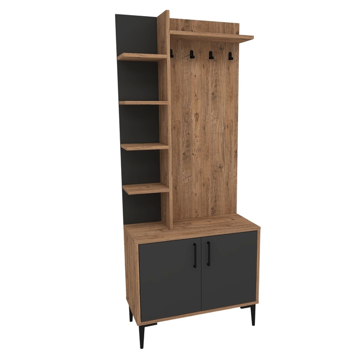 Predsieňová zostava JULENDOR antracitová/borovica 1