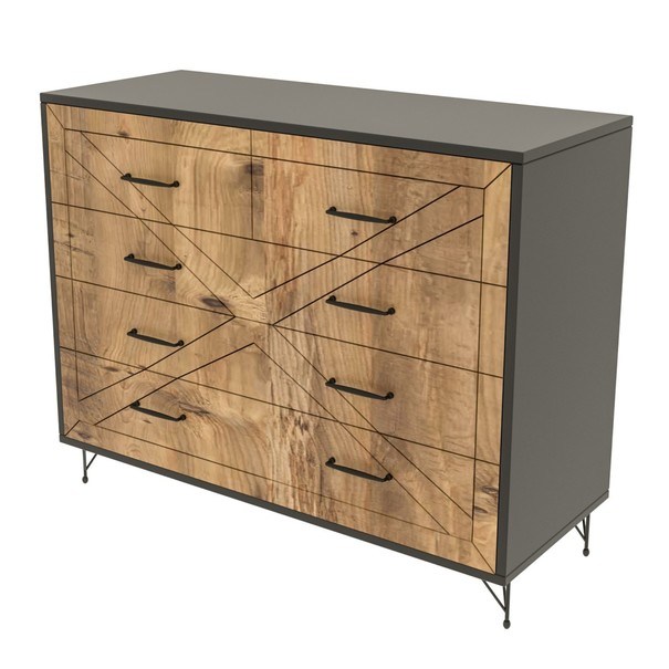 Komoda JUPITER 12 borovica/antracitová 1