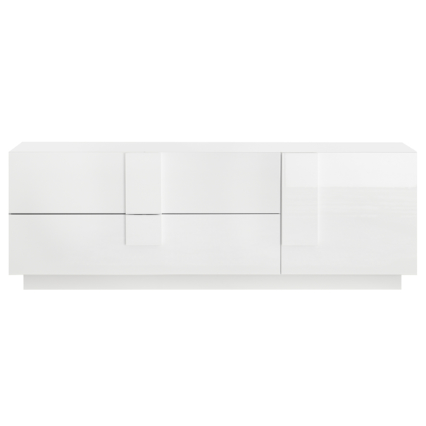 TV komoda JUPITER 9 biela lesklá 1