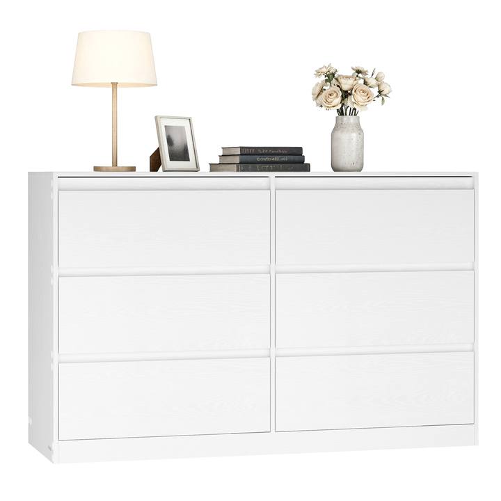 Komoda KAILYN biela, 6 zásuviek 1