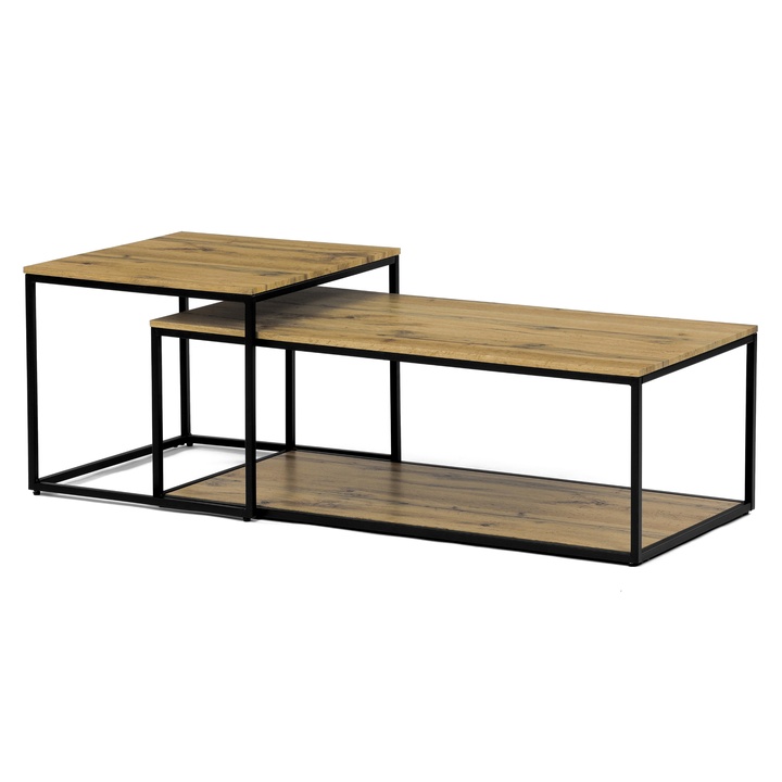 Konferenčný stolík KAIN divoký dub/čierna 1