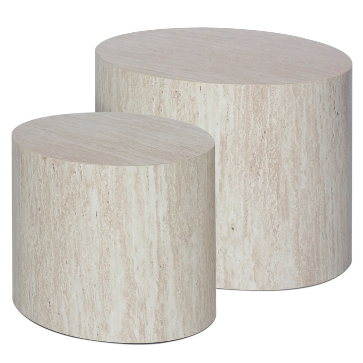 Súprava prístavných stolíkov KAIRO travertín, 2 ks 1