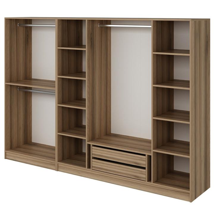 Šatníková skriňa KALE 2 OPEN orech 1