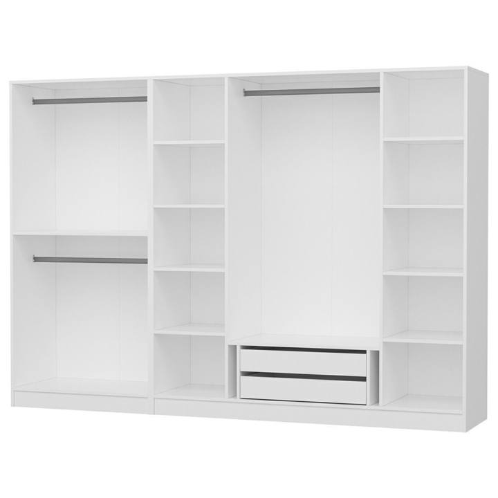 Šatníková skriňa KALE OPEN 4 biela 1