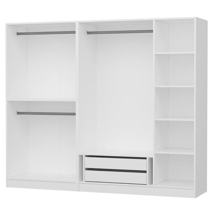 Šatníková skriňa KALE OPEN biela 1