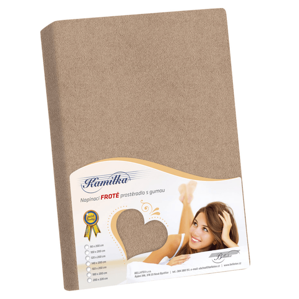 Froté prestieradlo KAMILKA 013 kávová, 120x200 cm 1