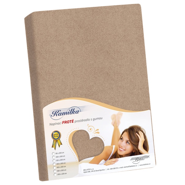Froté prestieradlo KAMILKA 013 200x220, kávová 1