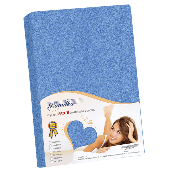 Froté prestieradlo KAMILKA 025 modrá, 180x200 cm 1