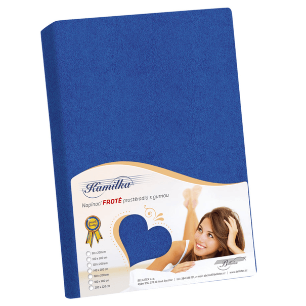 Froté prestieradlo KAMILKA 026 tmavomodrá, 160x200 cm 1