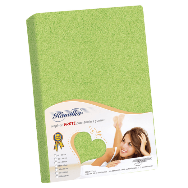 Froté prestieradlo KAMILKA 039 olivová, 140x200 cm 1