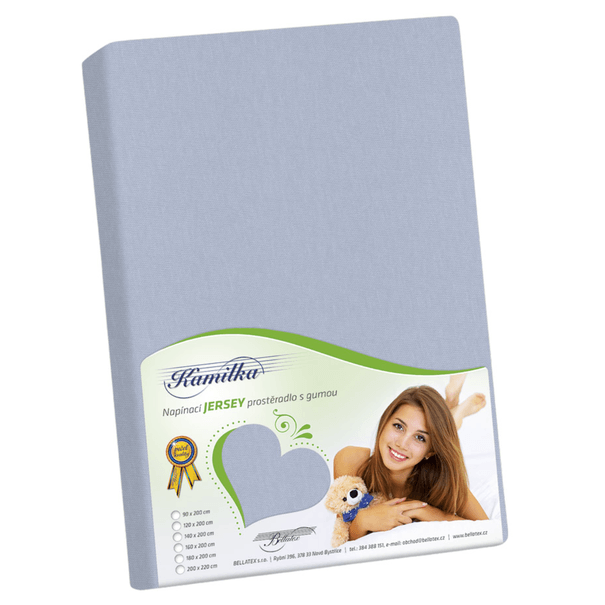 Jersey prestieradlo KAMILKA 042 sivá, 180x200 cm 1