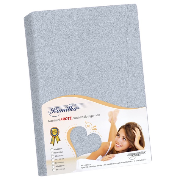 Froté prestieradlo KAMILKA 042 200x220 cm, sivá 1