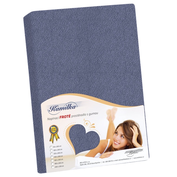 Froté prestieradlo KAMILKA 044 90x200 cm, tmavosivá 1