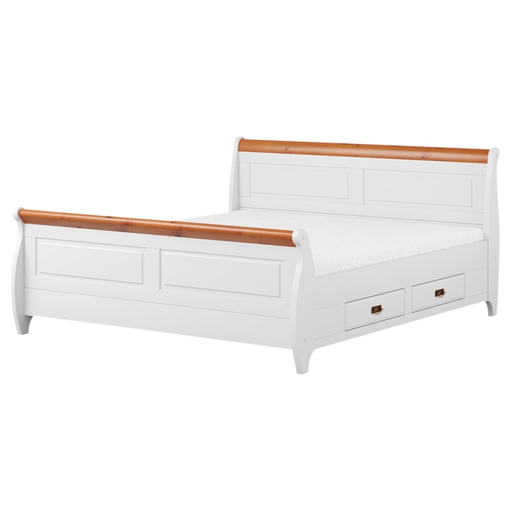 Posteľ KANIA biela/borovica, 180x200 cm 1