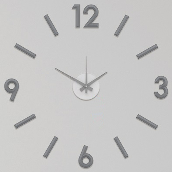 Nástenné nalepovacie hodiny KAPPA sivá 1