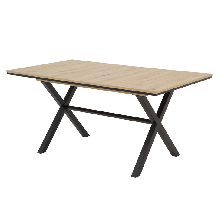 Jedálenský stôl KARELA dub artisan/černá 1