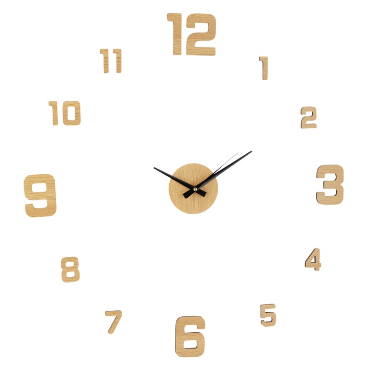 Nalepovacie hodiny KAUR svetlé drevo 1