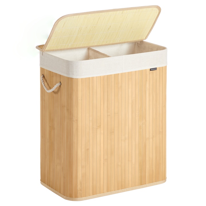 Kôš na bielizeň KEELY 3 prírodný 1