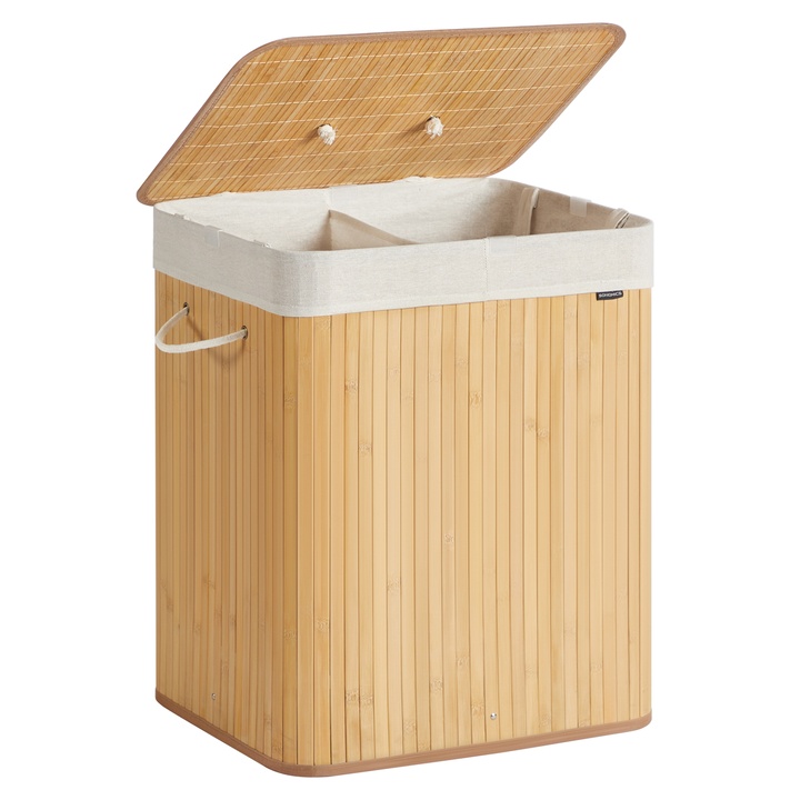 Kôš na bielizeň KEELY 6 prírodný 1