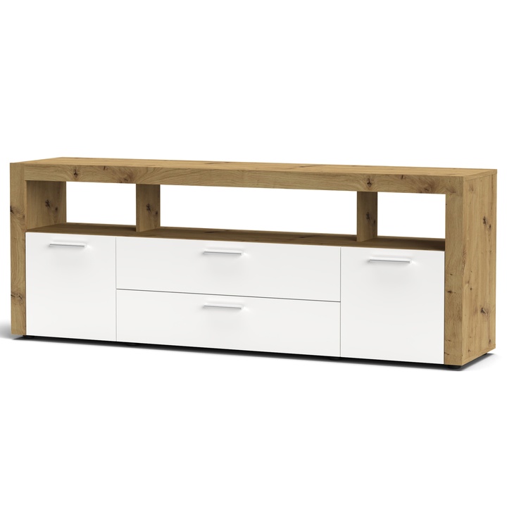 TV komoda KEMI dub artisan/biela 1