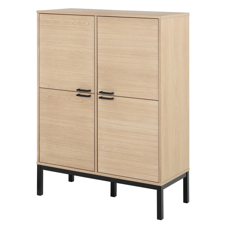 Komoda KENSINGTON 91 dub/matná čierna 1