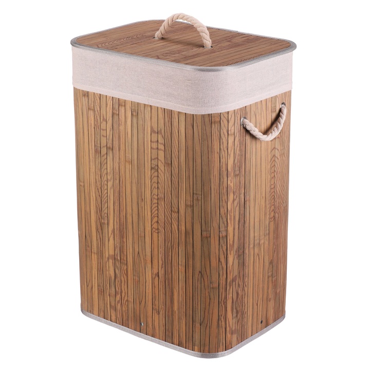 Kôš na bielizeň KHAN bambus, šírka 40 cm 1