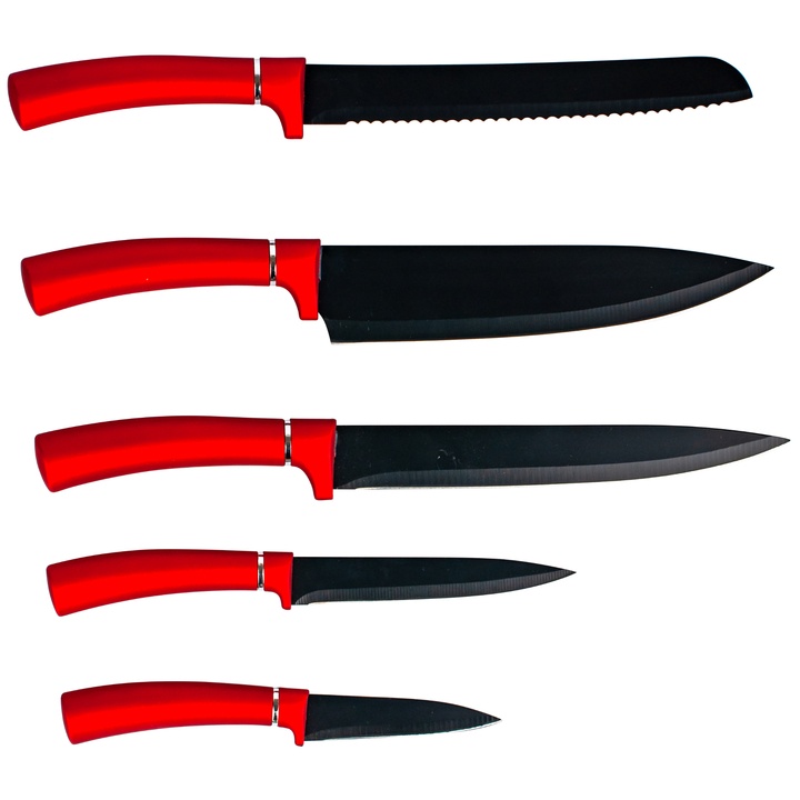 Sada nožov KITCHISIMO nehrdzavejúca oceľ/plast, 5 ks 1