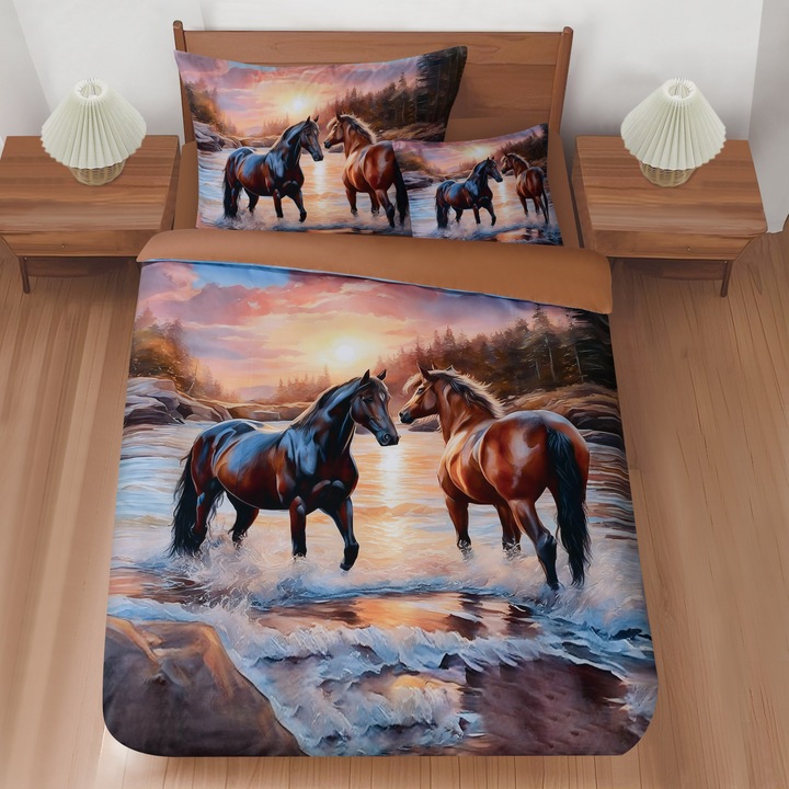 Posteľná bielizeň KONE hnedá, 40x40 + 70x90 a 140x200 cm 1