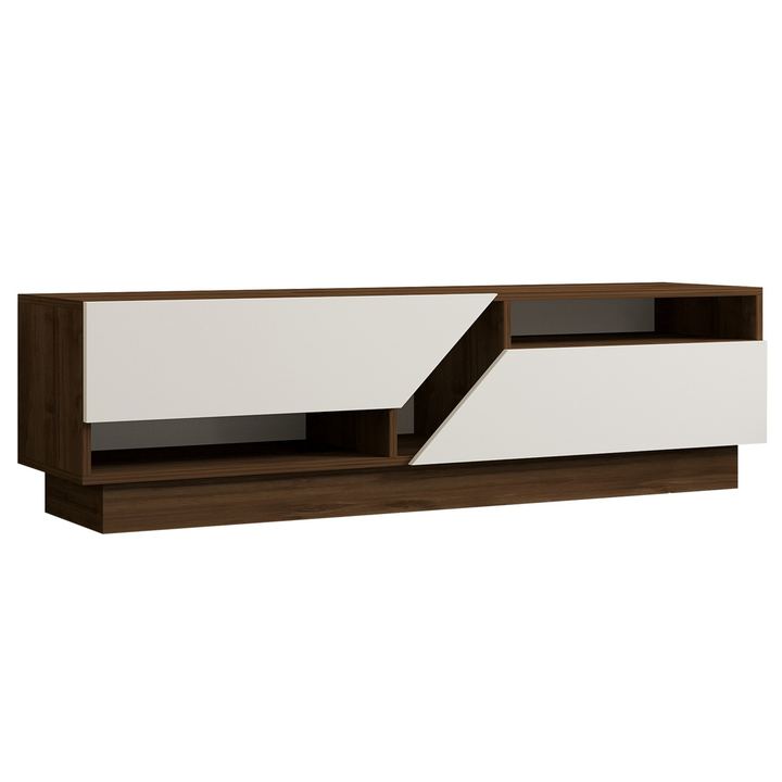 TV komoda KORA biela/orech 1