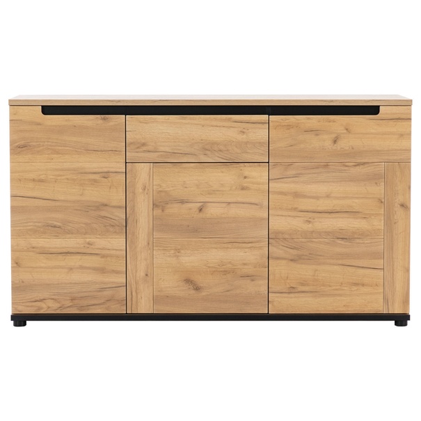 Komoda KOVAN PR3 dub craft zlatý/čierna 1