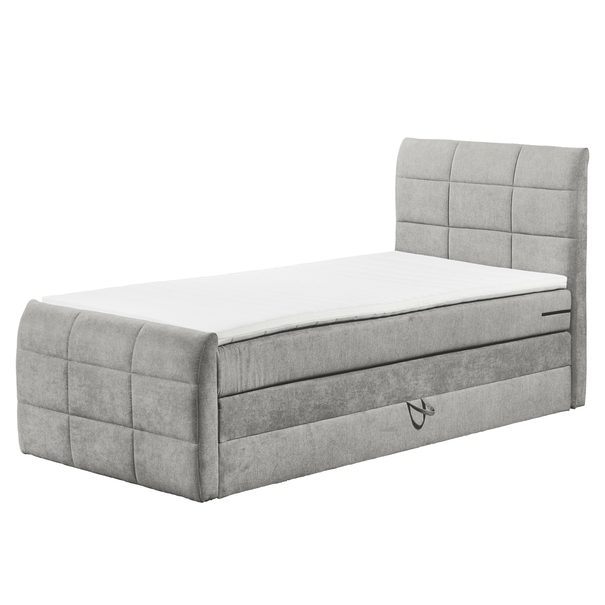 Posteľ boxspring KUBA 2 svetlosivá, 120x200 cm 1