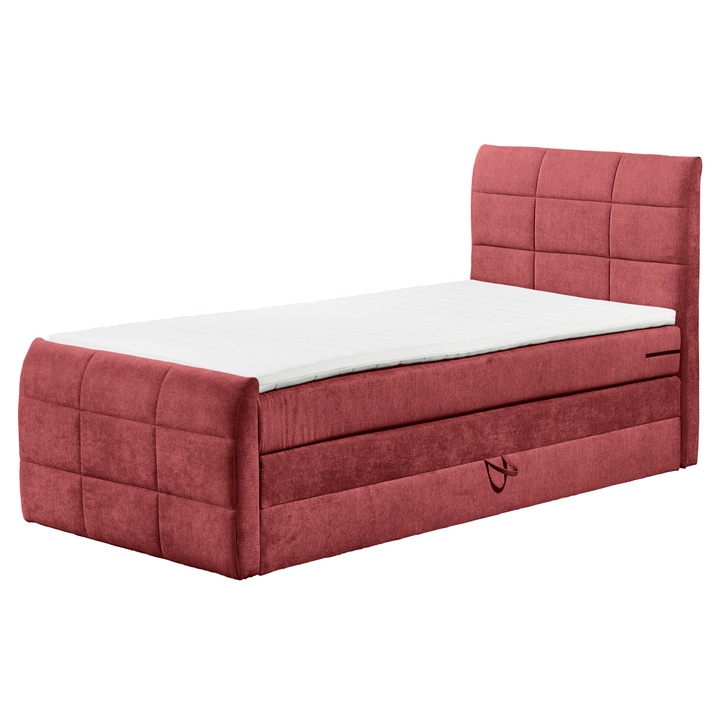Posteľ boxspring KUBA 2 vínová, 120x200 cm 1