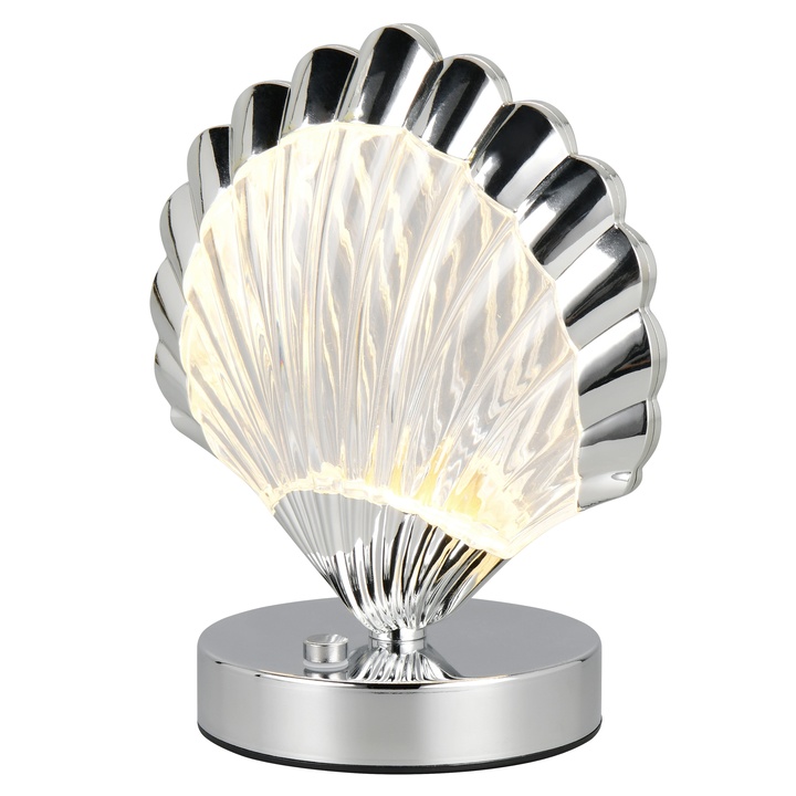 Stolná lampa KUORI chróm/priehľadná 1