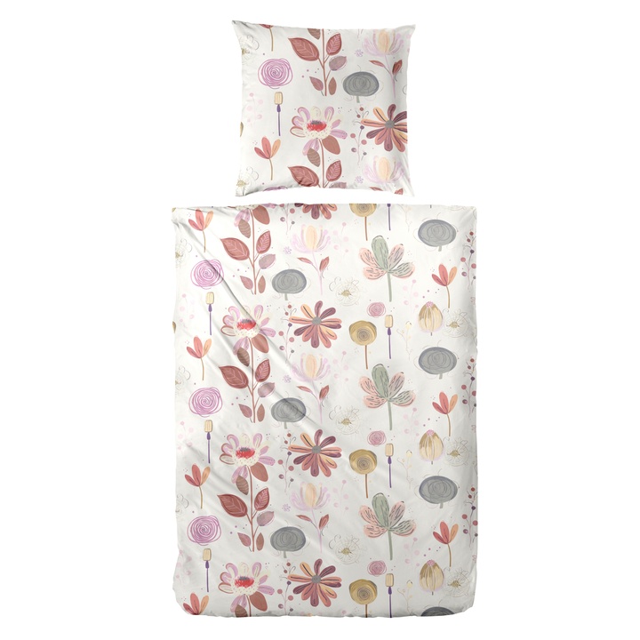 Posteľná bielizeň KVETY viacfarebná, 70x90 a 140x200 cm 1