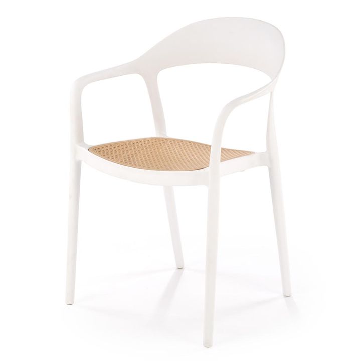 Jedálenská stolička KZ-530 biela/prírodná 1