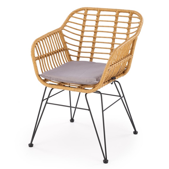 Jedálenská stolička KZ-541 prírodná/sivá 1